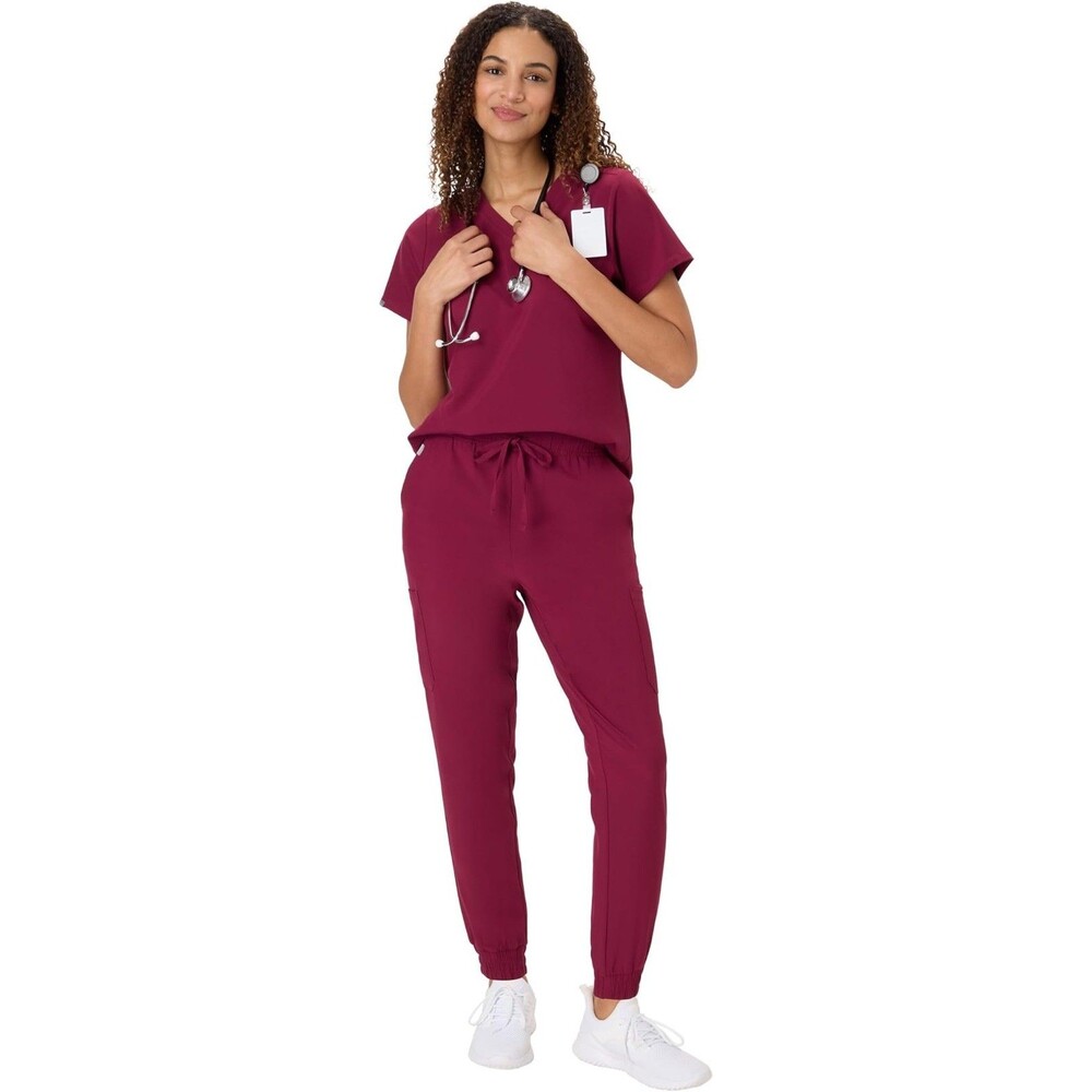 Hanes Women's Scrub Set 3XL Medical Uniform Moisture Wicking Pockets Scrubs